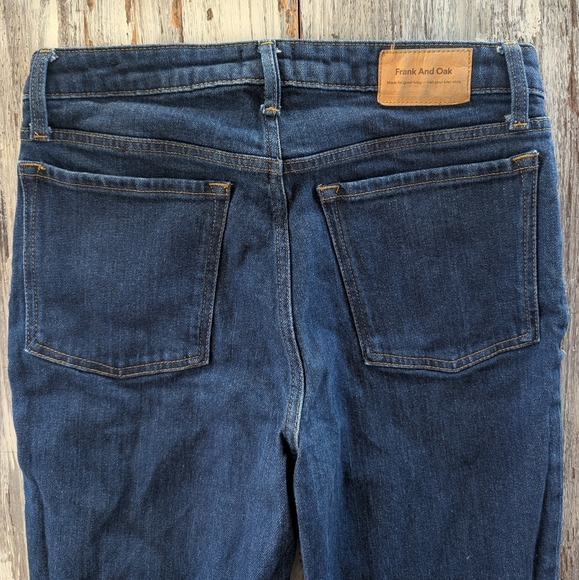 Frank And Oak The Joan Bootcut Jeans Dark Wash Womens 29 - Picture 10 of 11